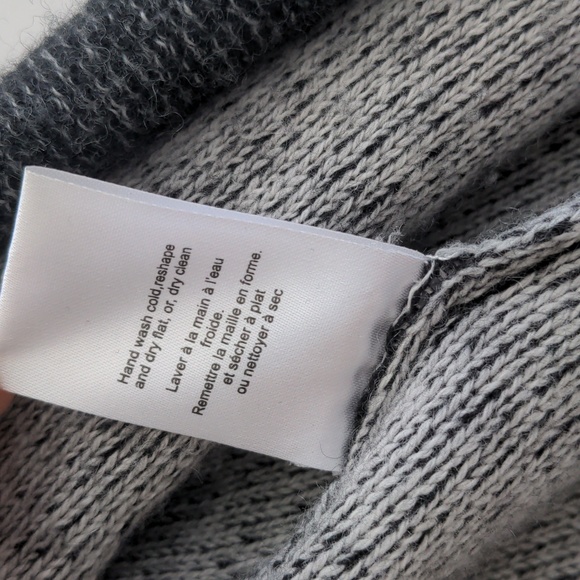 ARITZIA BABATON | Brennan Wool & Cashmere Long Open Cardigan, Grey, Womens XXS - Picture 9 of 9